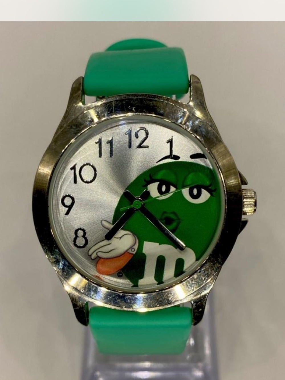 Men’s  *** M&M's “ Jade Green Character Watch - Green Silicone Band * Collectors